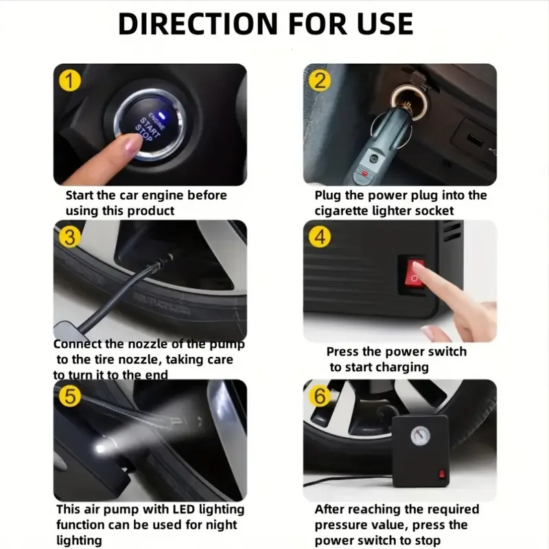 12V Portable Car Air Compressor - Image 4