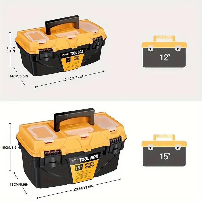 Plastic Tool Box Set 12 and 15 Inch - Image 2